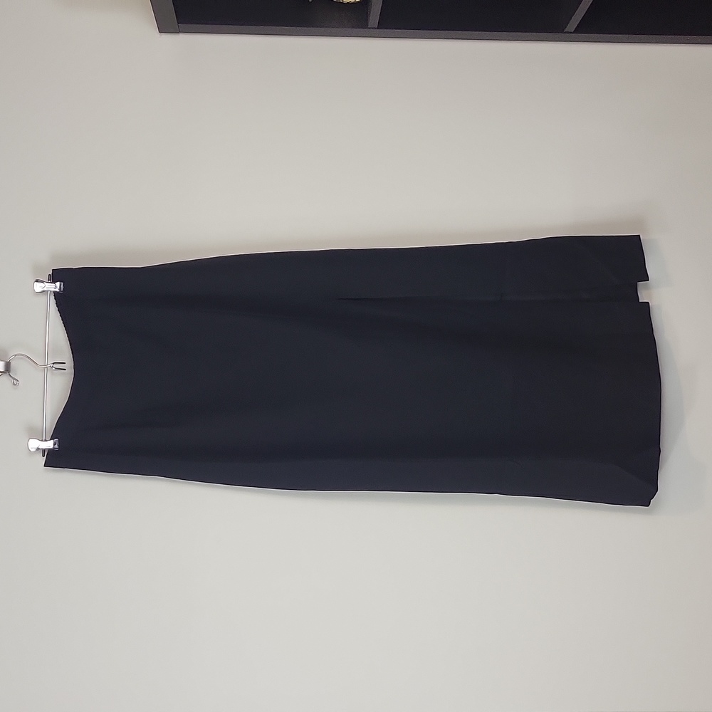 EN FRANCAIS by Huey Waltzer Vtg Sexy Black High Slit Maxi Skirt